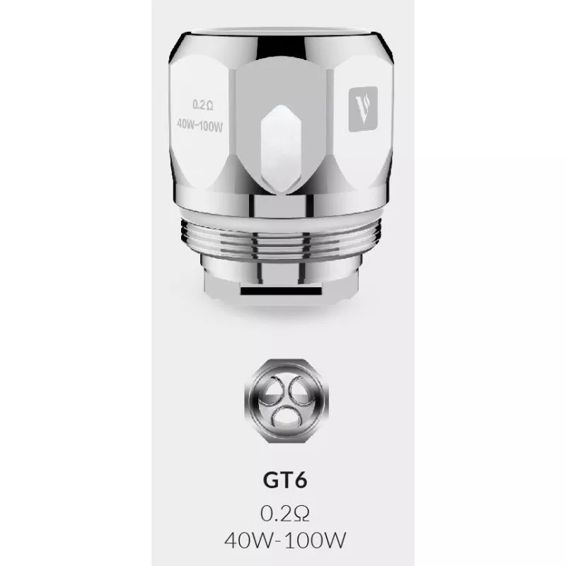 Coil - GT6 Core 0.2 Ohm (40-100W) - Vaporesso (pack de 3) Vapitex Maroc