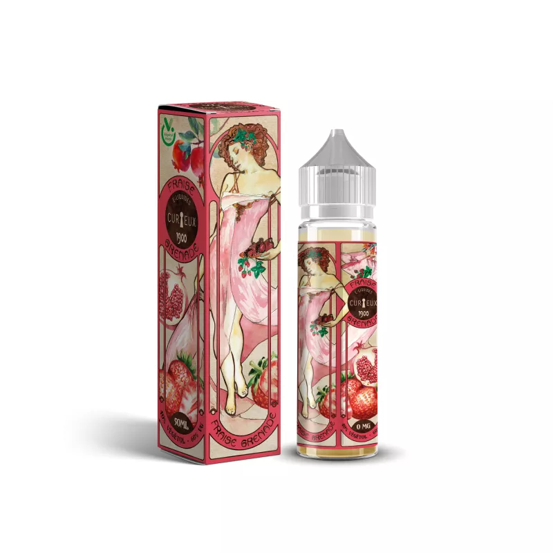 1900 - Fraise Grenade 00MG/50ML - ZHC - By Curieux Vapitex Maroc