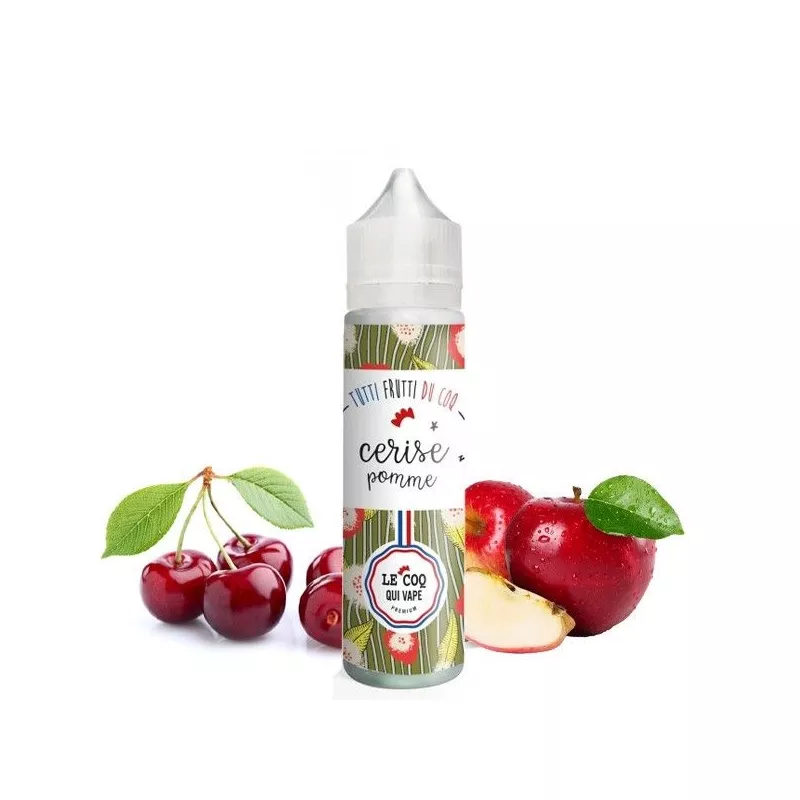 Le Coq qui Vape - Cerise Pomme 00MG/50ml Tutti Frutti Vapitex Maroc