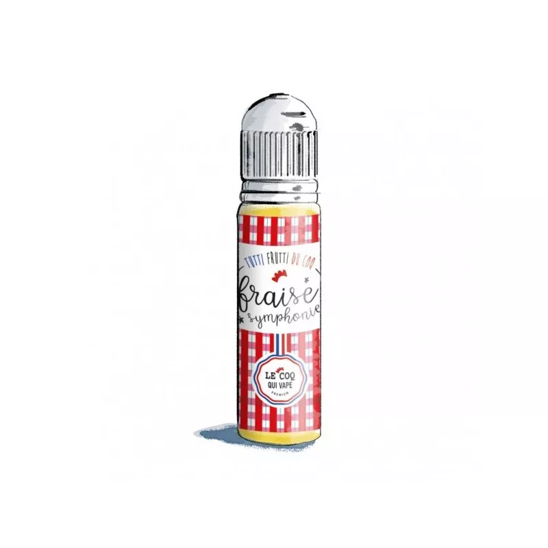 Le Coq qui Vape - Fraise Symphonie 00MG/50ml Tutti Frutti - ZHC Vapitex Maroc