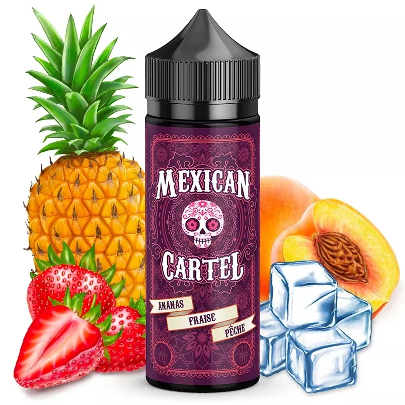Mexican Cartel - Ananas Fraise Pêche 00MG/100ML Vapitex Maroc